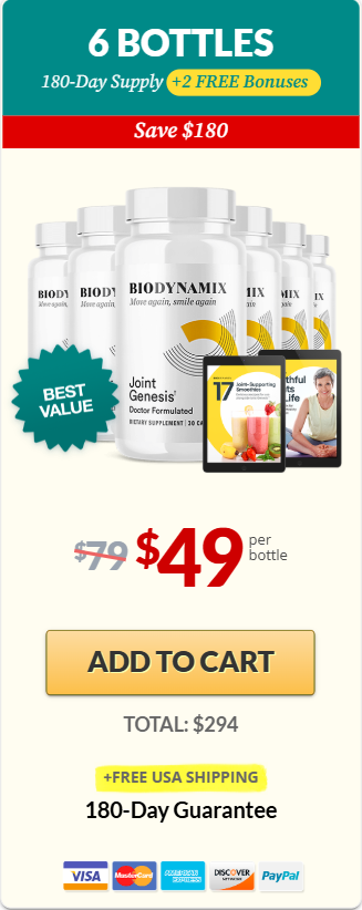Joint Genesis six bottle sale package with bonuses